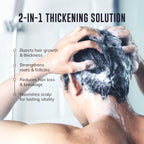 DHT Blocking Shampoo for Men - Hair Thickening & Anti Hair Loss Shampoo with Saw Palmetto, Biotin & Rosemary for Hair Growth - 2-in-1, Sulfate-Free, 10oz