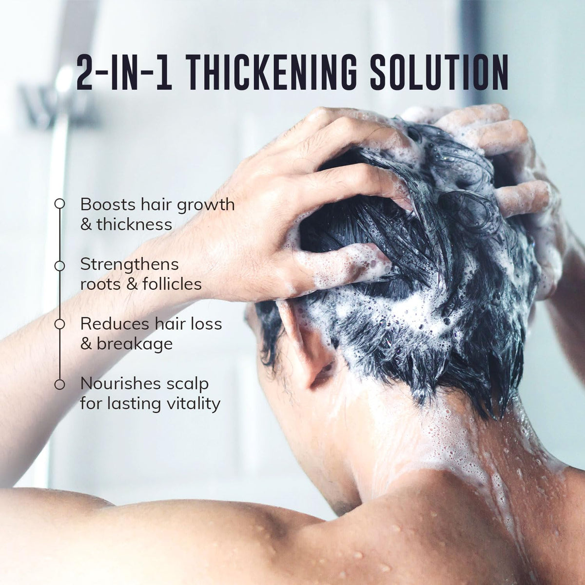 DHT Blocking Shampoo for Men - Hair Thickening & Anti Hair Loss Shampoo with Saw Palmetto, Biotin & Rosemary for Hair Growth - 2-in-1, Sulfate-Free, 10oz