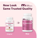 Micro Ingredients D Mannose 1,300mg Per Serving with Cranberry | 240 Veggie Capsules + Fat-Soluble Vitamin C & 1 Million CFU Probiotics Blend | Daily D Mannose Formula for Women | Filler Free, Non-GMO