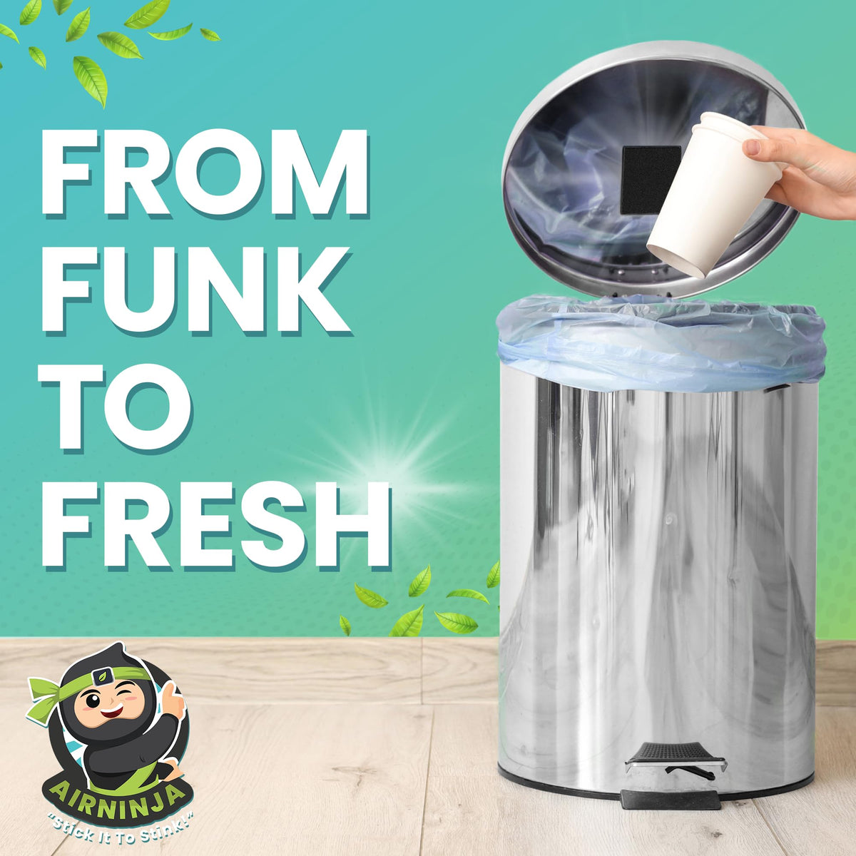 Trash Can Deodorizer Odor Eliminator - Garbage Can & Diaper Pail Deodorizer compatible with Dekor Munchkin Ubbi Diaper Genie, Odor Absorber Natural Activated Carbon Unscented Fragrance Free, 2 Pack