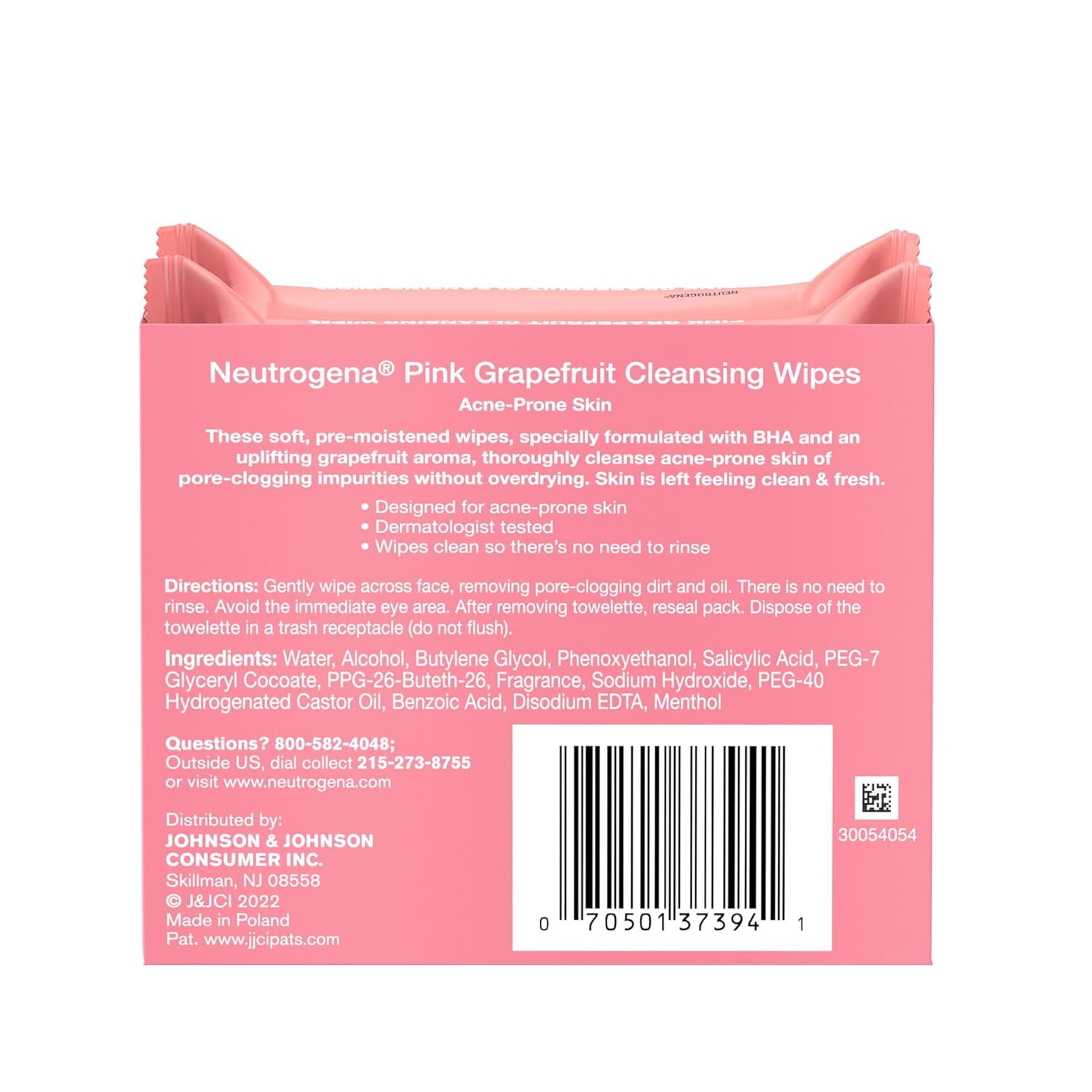Buy now Neutrogena Makeup Remover Cleansing Towelettes, Pink Grapefruit, 25 Count, Twin Pack at indiglob india