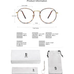 Buy now SOJOS Blue Light Blocking Computer Glasses Round Eyewear Anti Blue Light Lens Preppy Chic SJ5024B at indiglob india