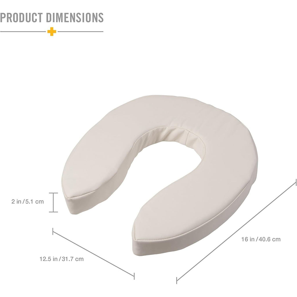 Buy now DMI Raised Toilet Seat Cushion and Cover to Add Extra Padding the while Relieving Pressure, Tear Resistant, FSA & HSA Eligible, 2 Inch Pad, White at indiglob india