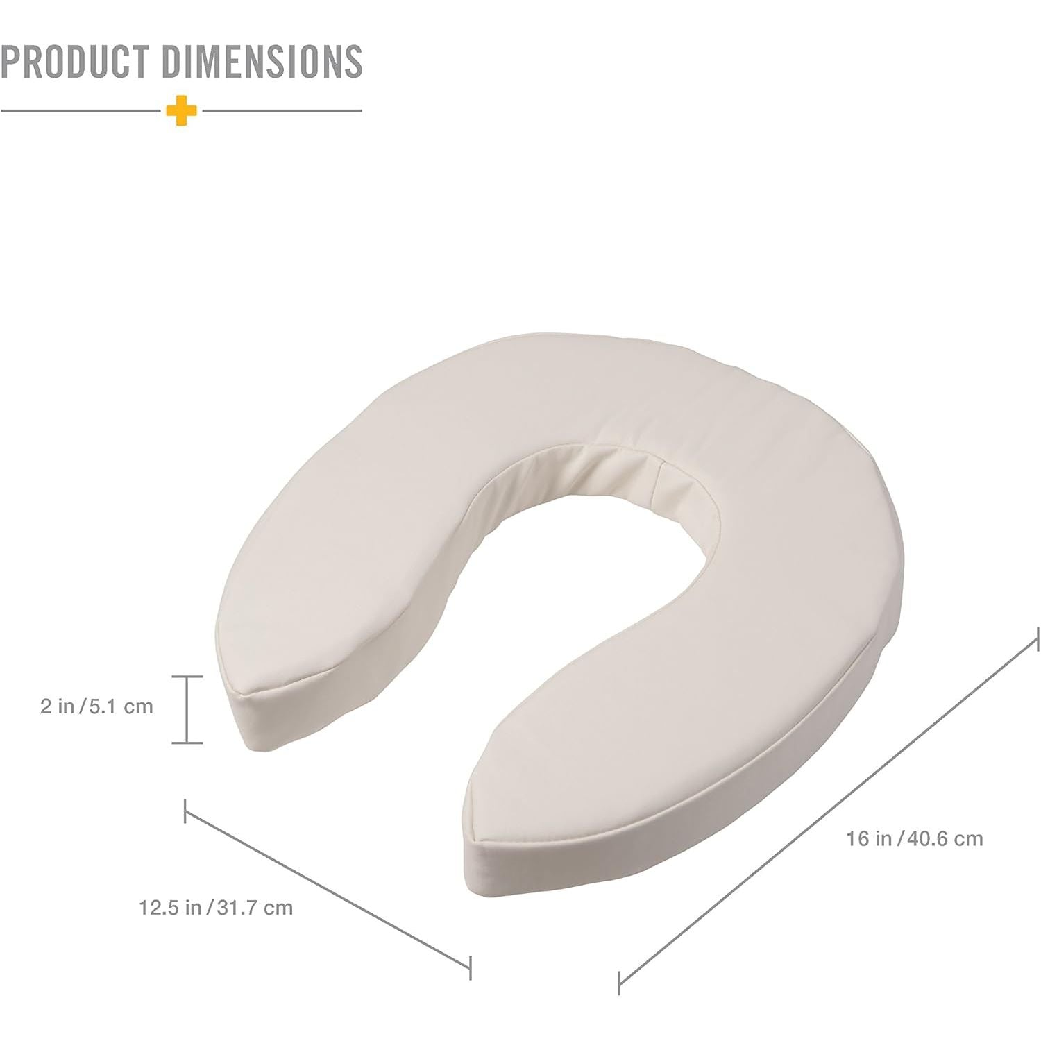 Buy now DMI Raised Toilet Seat Cushion and Cover to Add Extra Padding the while Relieving Pressure, Tear Resistant, FSA & HSA Eligible, 2 Inch Pad, White at indiglob india