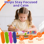 Textured Sensory Stickers for Kids & Adults, 16 Pack Silicone Calm Strips