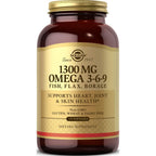Solgar 1300 mg Omega 3-6-9, 120 Softgels - Fish Oil Supplement - Support for Joint & Skin Health - Includes Flaxseed & Borage - Contains EPA & DHA Omega 3 Fatty Acids - 40 Servings | Specially formulated ratio of omega 3, 6 and 9 fatty acids