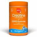 Zena Nutrition Creatine Gummies with D3 & K2, Creatine Monohydrate for Men and Women, Supports Bone, Muscle, & Cognitive Health, Gummy Workout Supplement, Blue Raspberry Flavor, 120ct, 30 Servings