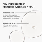 The Ordinary Mandelic Acid 10% + Hyaluronic Acid, Gentle Exfoliating Serum for Clarity and Hydration, 1 Fl Oz