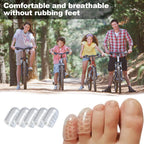 Silicone Anti-Friction Toe Protector, 30 Pcs Gel Toe Protectors Breathable Toe Covers, Soft Clear Little Toe Protectors Caps Guards for Men Women, Toe Sleeves for Corns, Blisters and Pain Relief