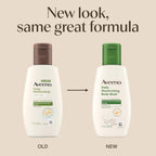 Aveeno Daily Moisturizing Body Wash, Lightly Scented, 2 fl. oz | For Sensitive, Dry Skin, Prebiotic Oat, Gently Cleanses & Nourishes, Travel-sized