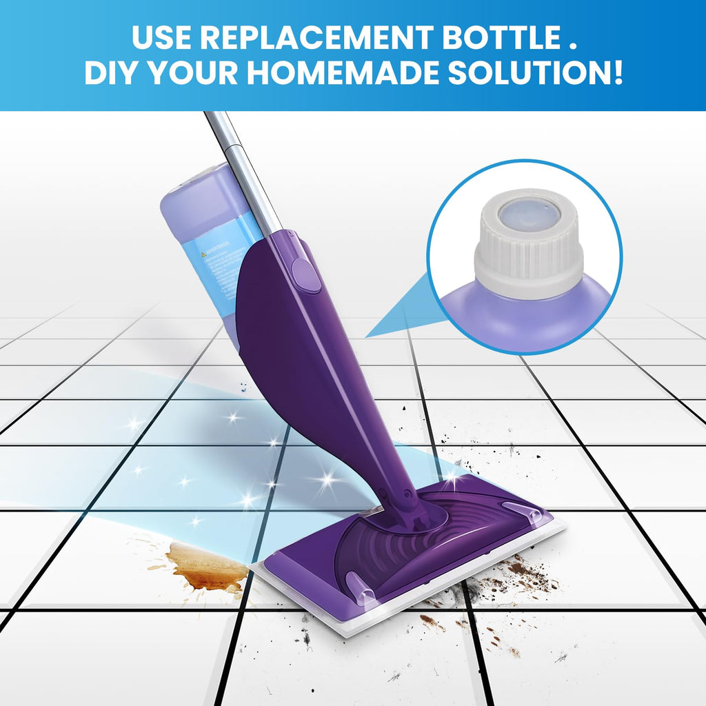 Bisenkud Leak-Proof Refillable Bottle for Swiffer® Wet Jet™ Mop