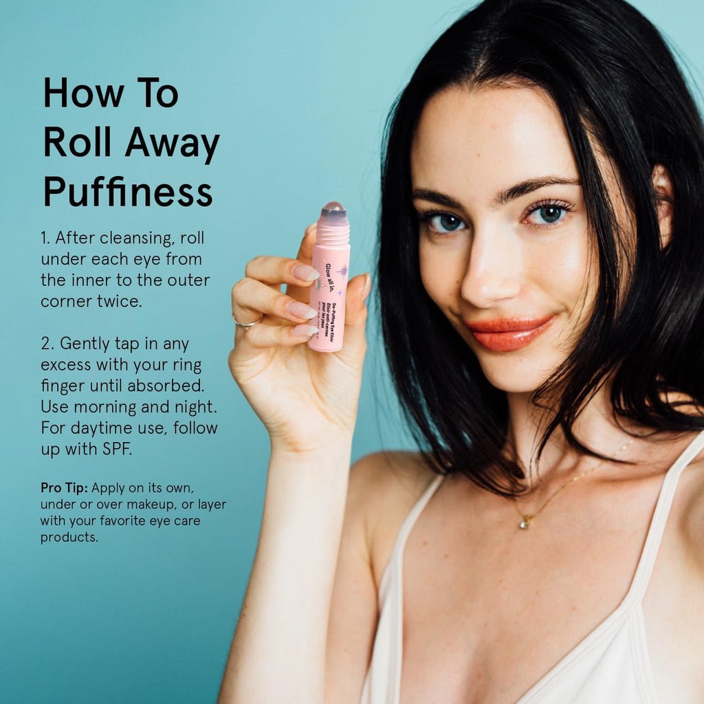 grace & stella Award Winning Under Eye Brightener Roller | Travel Size Toiletries - Retinol & Caffeine Eye Serum for Puffiness, Dark Circles, Wrinkles -Vegan Skincare (15ml / 0.51floz)