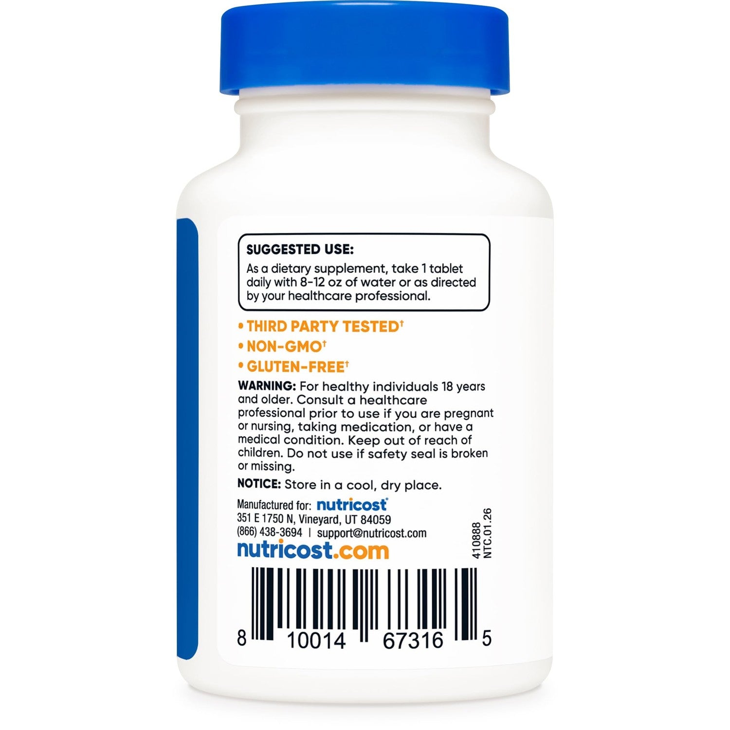 Nutricost Chromium 1000mcg, 240 Tablets - Gluten Free, Non-GMO (Pack of 2)