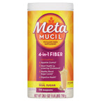 Metamucil, Daily Psyllium Husk Powder Supplement, Sugar-Free Powder, 4-in-1 Fiber for Digestive Health, No Added Sweetener, 114 teaspoons