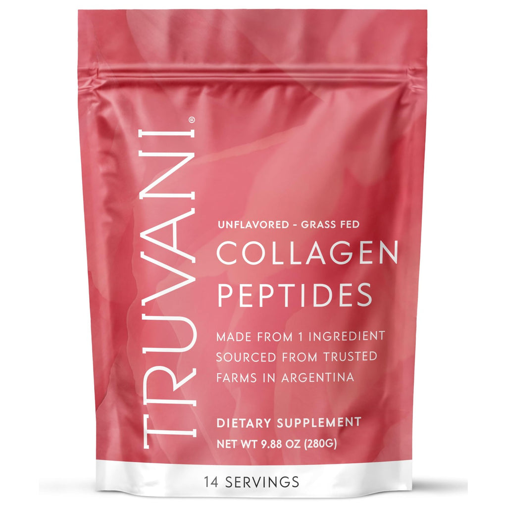 Truvani Hydrolyzed Collagen Peptides | Unflavored | 28 Servings | 20g Grass-Fed Collagen Protein Powder | Promotes Hair, Nail, Skin, and Joint Health | Keto | Gluten & Dairy Free