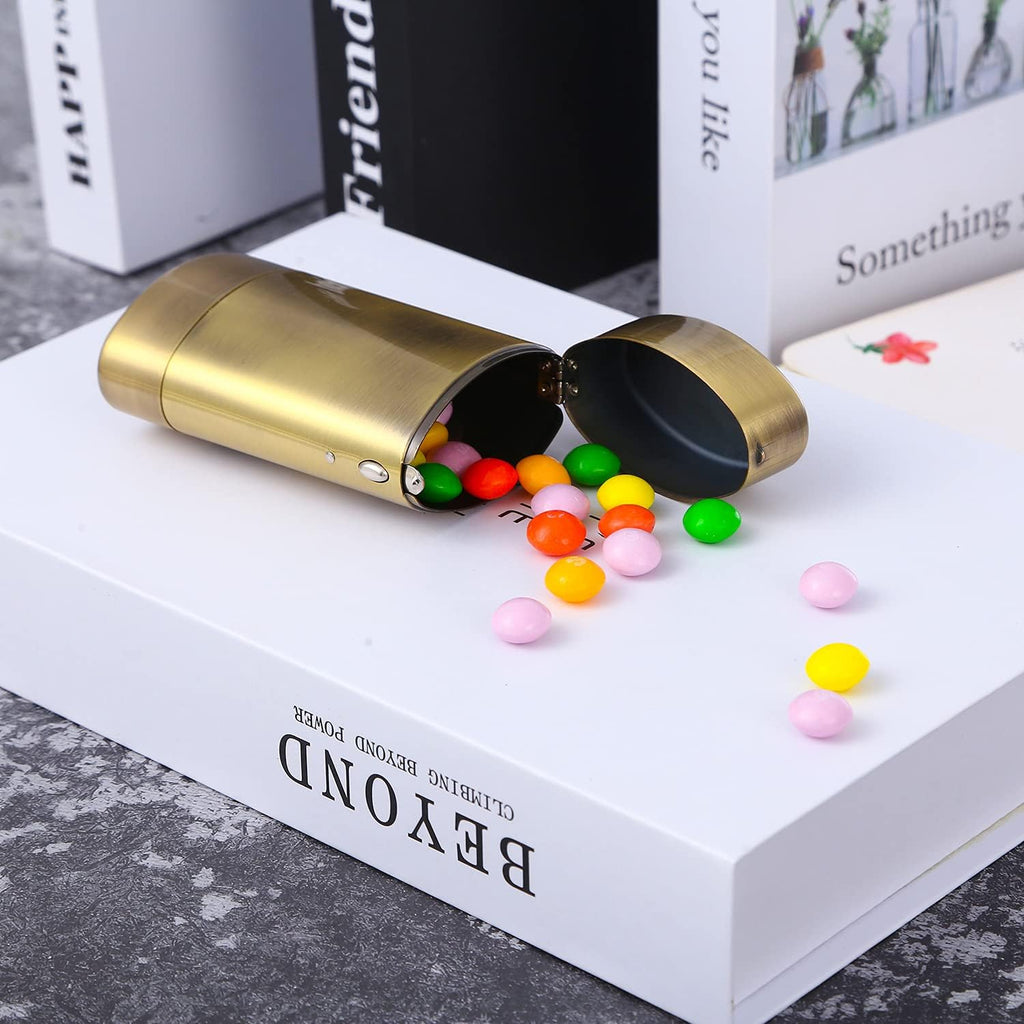Buy now Oval Metal Cigarette case for 100's Can Hold a Small Lighter Suitable for 20 100's Cigarette case Coin case Pill case (Bronze) at indiglob india