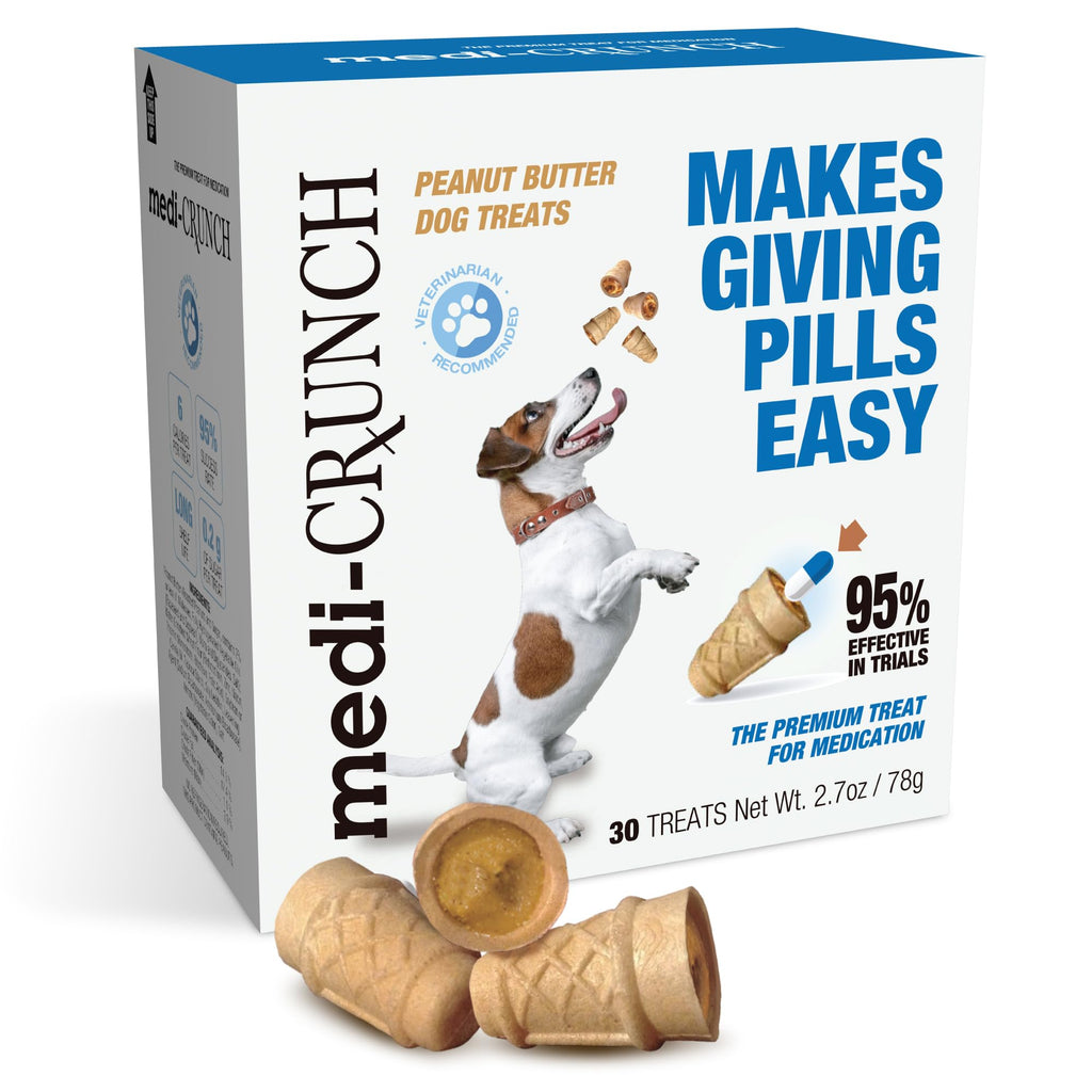 Medi-Crunch Dog Pill Treats for Medication, Peanut Butter, 30 Count