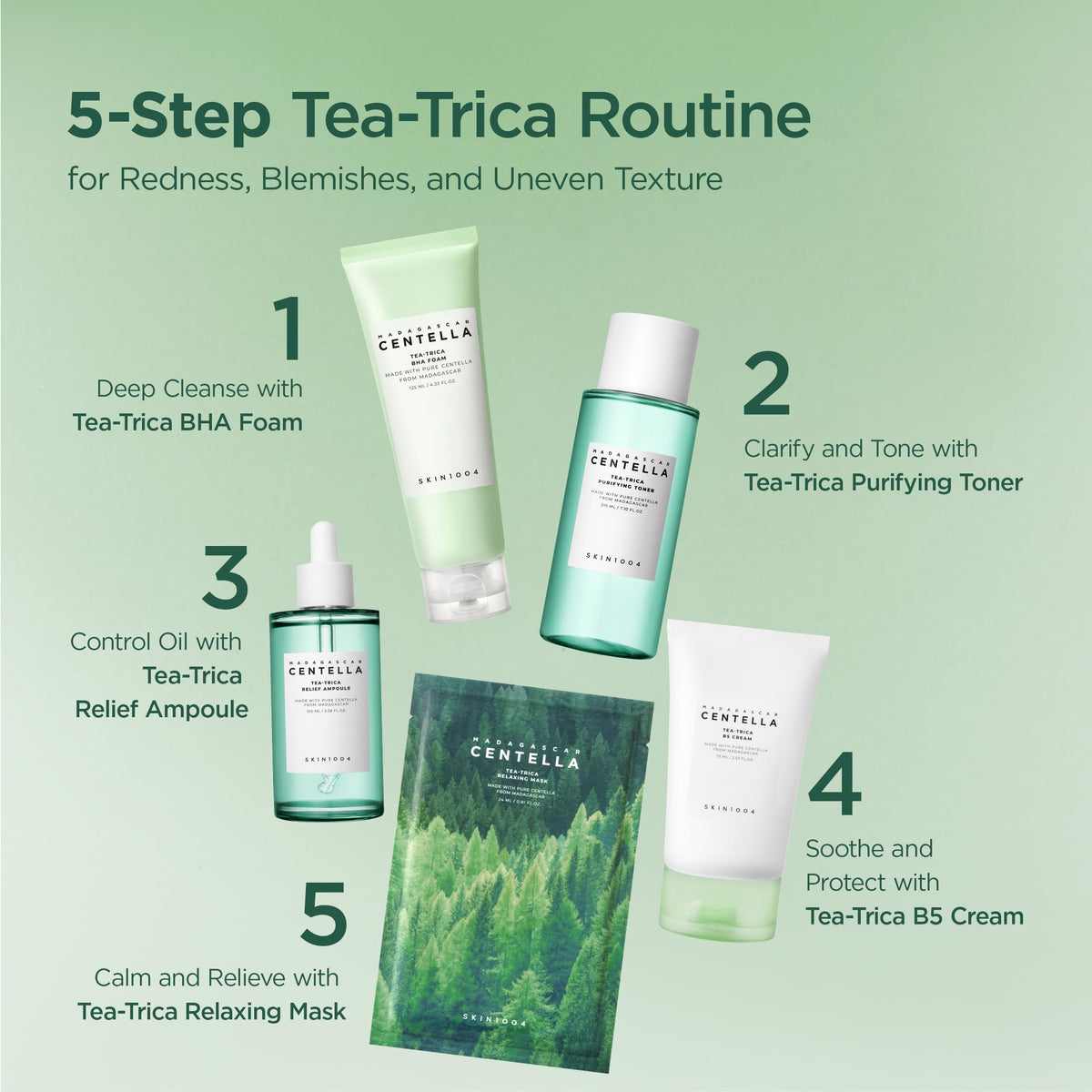 SKIN1004 Tea-Trica Spot Cream, Spot Treatment with Centella Asiatica & Tea Tree, Face Moisturizer for Soothing Targeted Areas, Cica Cream for Clear-looking Skin, Korean Skin Care, 0.67 fl.oz / 20ml