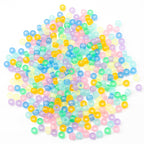 1000Pcs Glow in The Dark Pony Beads Kandi Bulk for Hair Bracelet Keychains