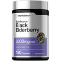 Horbäach Black Elderberry | 180 Capsules | Sambucus Extract Supplement | Non-GMO & Gluten Free