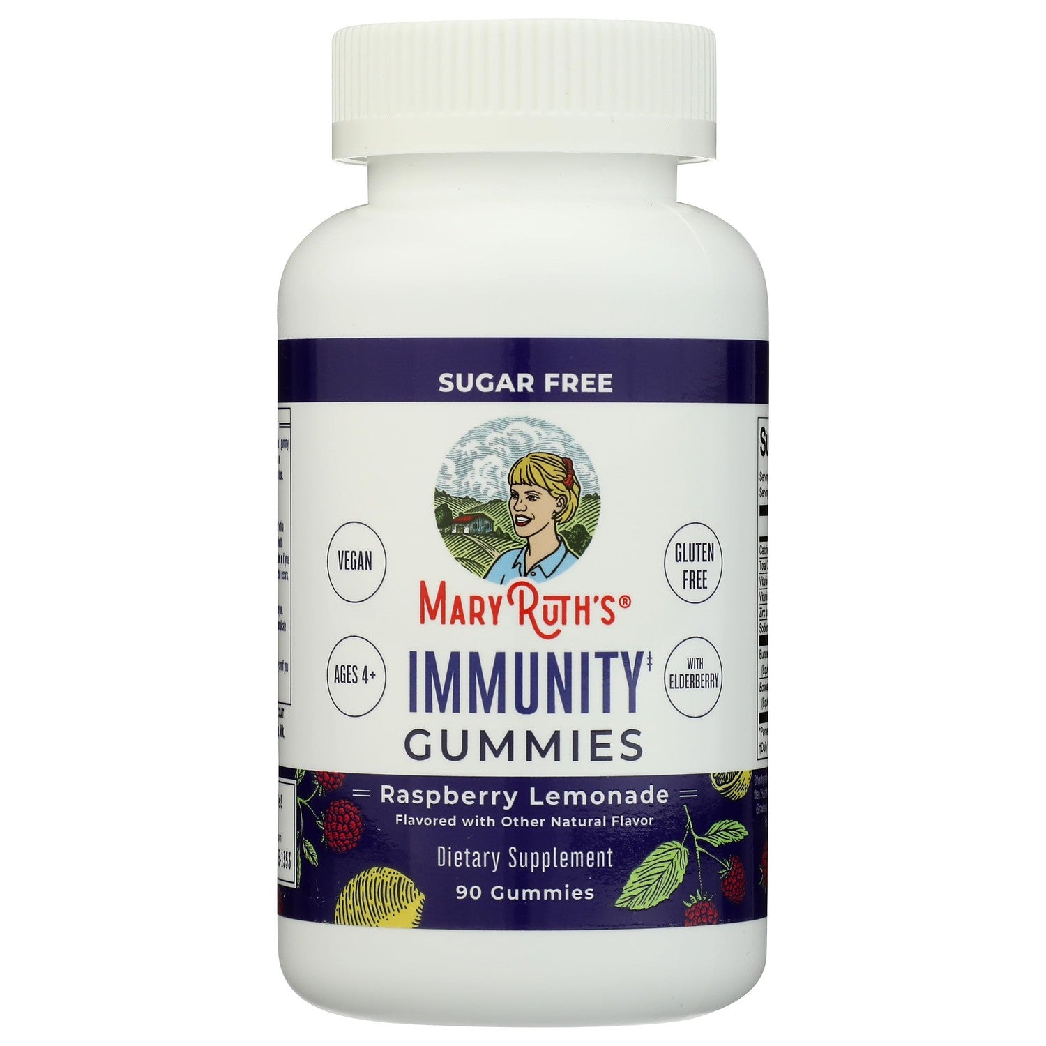 MARYRUTH'S Immunity Gummies for Kids & Adults, Sugar Free, 90 Servings | Elderberry Vitamin C & Zinc, Vitamin D3 & Echinacea, Immune Support Supplement, Vegan, Non GMO, 90ct
