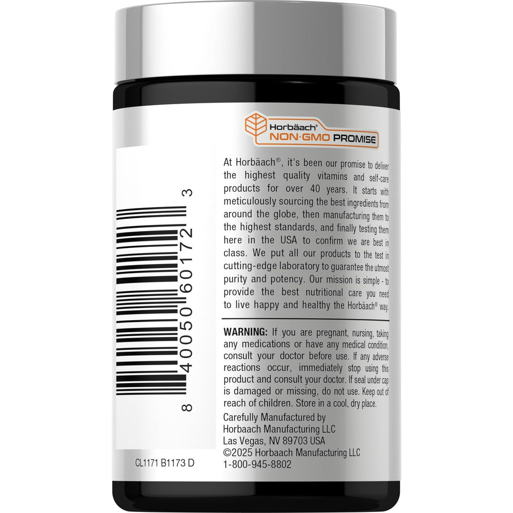 Horbäach B12 Vitamin 5000 mcg | 120 Fast Dissolve Tablets | Sublingual Methylcobalamin | Natural Berry Flavor | Vegan, Non-GMO & Gluten Free Supplement