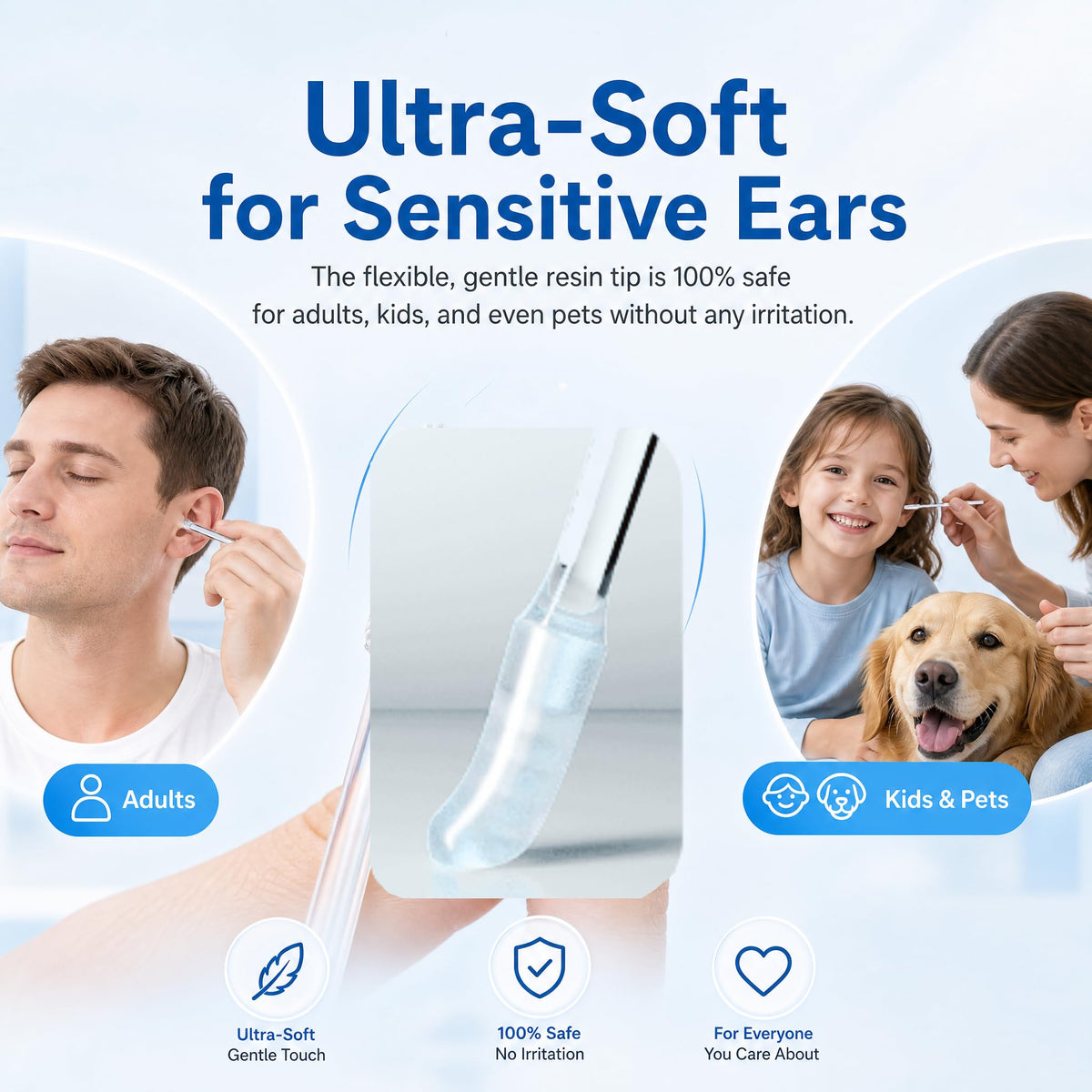 Sticky Ear Cleaner Removal Tool Reusable Ear Cleaner for Adults