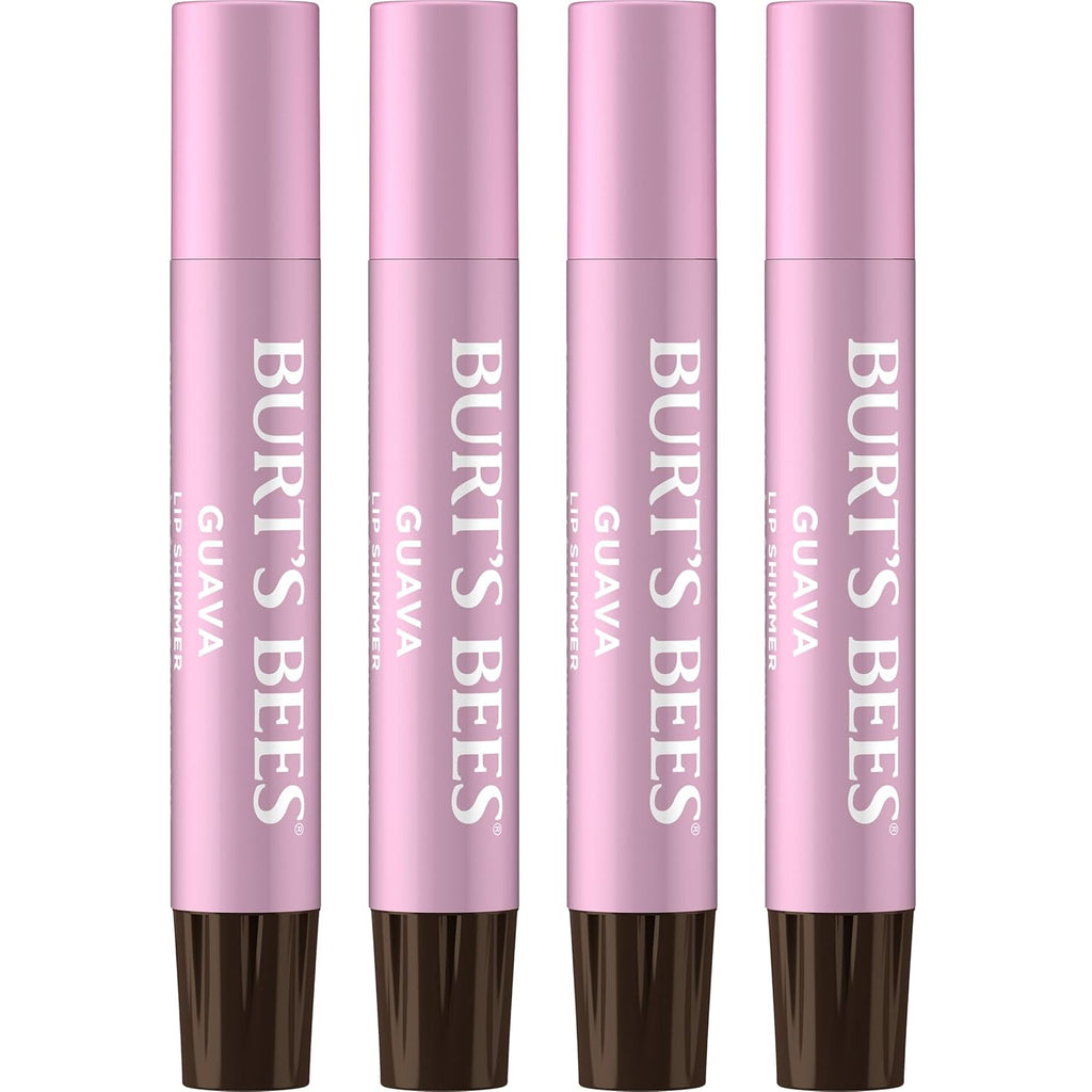 Buy now Burt's Bees Shimmer Lip Tint Set, Tinted Lip Balm Stick, Moisturizing for All Day Hydration with Natural Origin Glowy Pigmented Finish & Buildable Color, Guava (4-Pack) 4 Count (Pack of 1) Guava at indiglob india