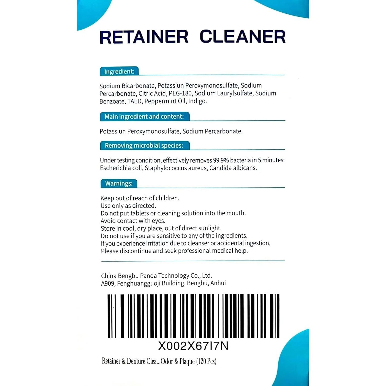 Buy now Retainer & Denture Cleaner Tablets - 4 Months Supply (120 pcs) Dental Retainers for Aligner - Mouth & Night Guards - False Teeth Whitening - Removes Odor & Plaque (120 Pcs) at indiglob india