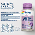 SOLARAY Saffron Extract, 30 VegCaps | Sleep & Positive Mood Support, Affron Saffron Extract, 30 Servings, Vegan, Gluten Free, Lab Verified
