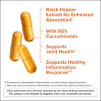 Qunol Turmeric 2250mg + Black Pepper for Enhanced Absorption, 90 Capsules | Extra Strength Curcumin Supplement with 95% Curcuminoids, Supports Joint Health and a Healthy Inflammation Response