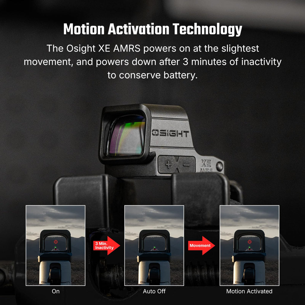 OSIGHT XE AMRS Enclosed Red Dot Sight, 2/6 & 32 MOA Multi-Reticle