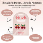 Buy now Kitsch Cherry Small Hair Clips for Women â€“ Rhinestones Small Claw Clips | Electroplated Metal Springs and Anti-Rust Finish | Strong Hold for Updo and Cute Half Up Styles | Ideal Gifts for Women - 2pcs at indiglob india