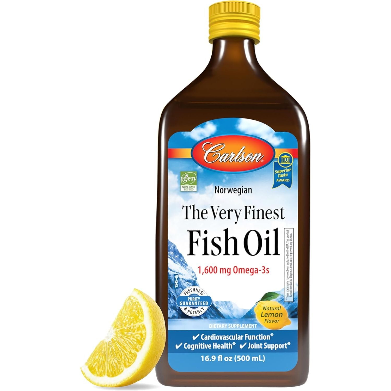 Buy now Carlson Norwegian Cod Liver Oil Natural, 250ml 16.9 Fl Oz (Pack of 1) Lemon at indiglob india