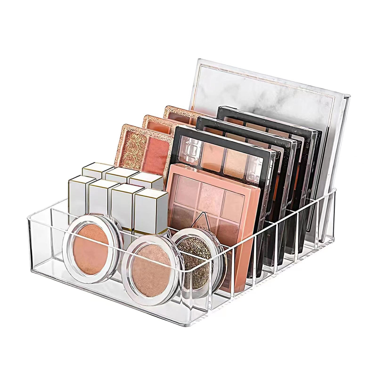 WECHENG Clear Plastic Acrylic Makeup Organizer for Makeup Palette Organizer