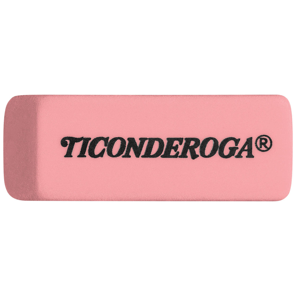Ticonderoga Wedge Erasers, Pink, 3 Count