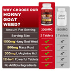 Hornygoatweed for Men, 12 in 1 Horny Goat Weed, for Hormone & Performance