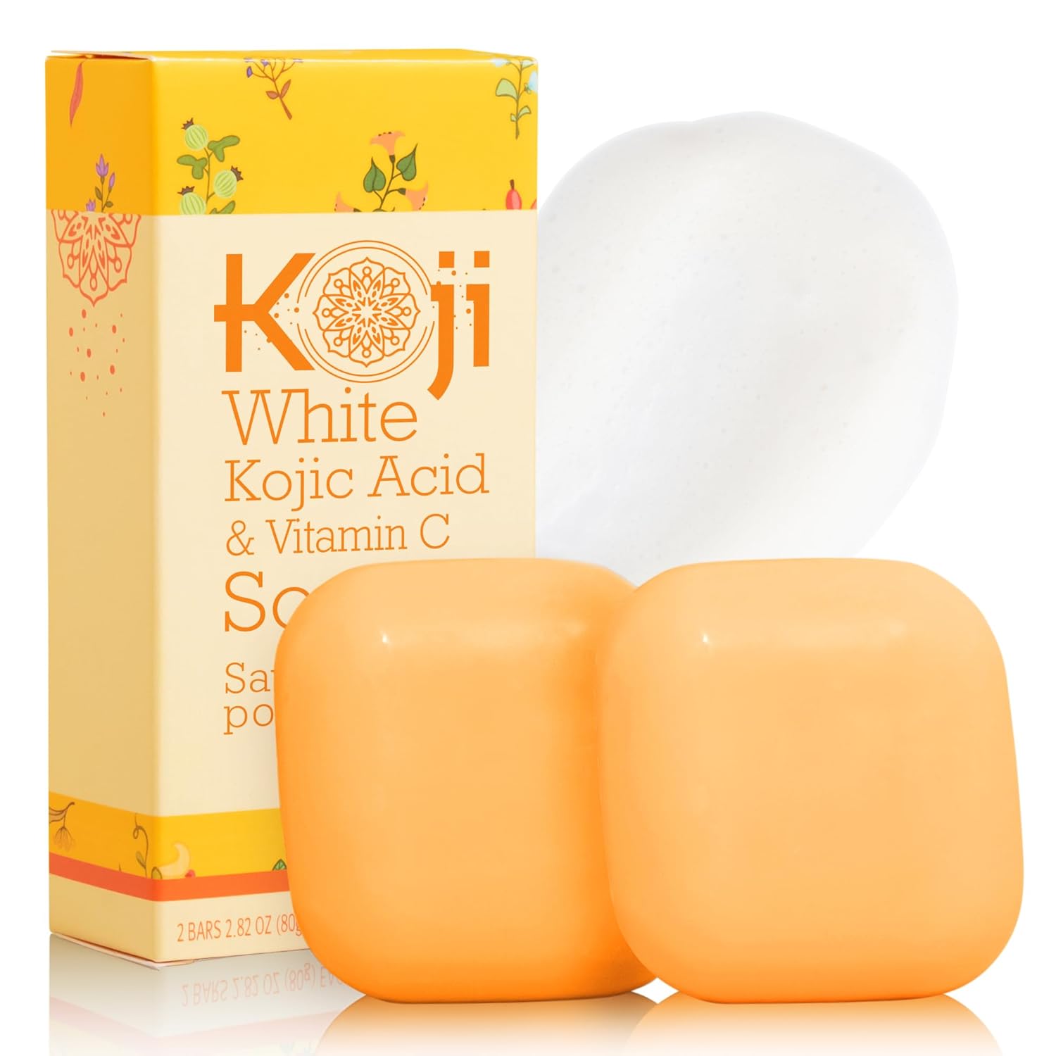 Buy now Koji White Kojic Acid & Vitamin C Brightening Soap, Hydrating Face & Body For Radiant Glow Skin, Nourishing, Moisturizing, Cleansing Bar, Vegan, Paraben-Free, 2.82 oz (2 Bars) Default at indiglob india