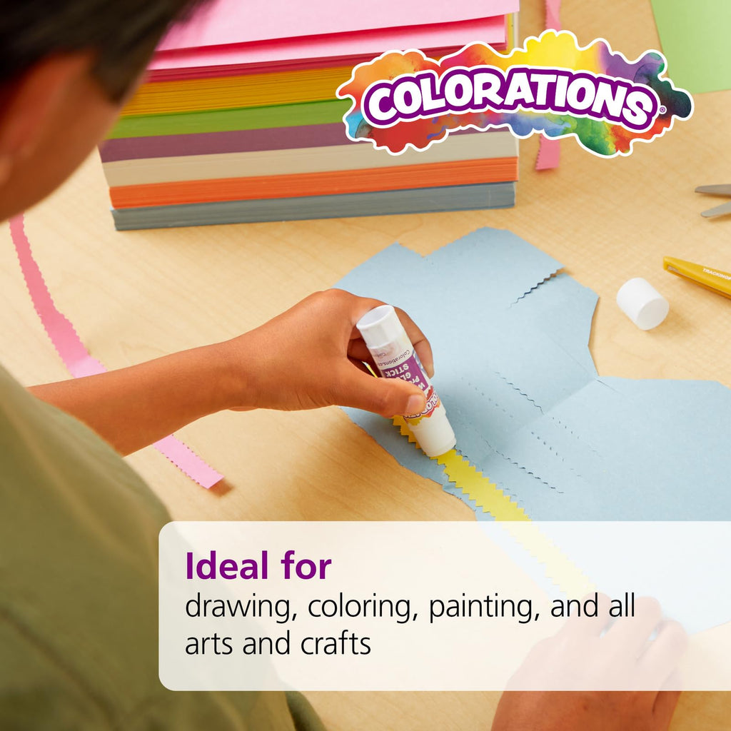 Colorations 12" x 18" Mediumweight White Construction Paper, 200 Sheets