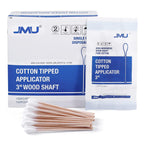 Buy now JMU Medical Cotton Swabs, Cotton Swabs with Wooden Sticks, 1000 Count at indiglob india