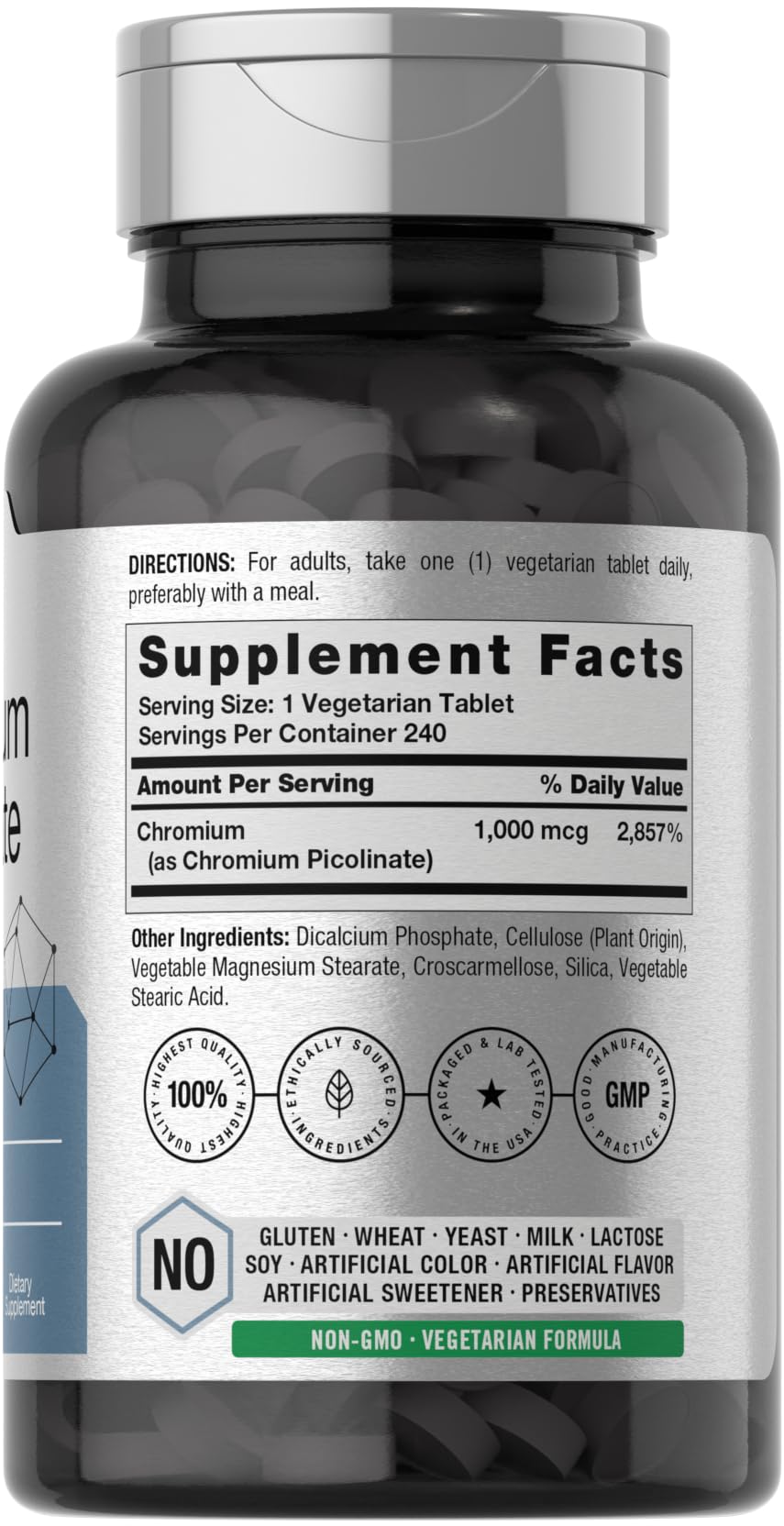 Horbäach Chromium Picolinate 1000mcg | 240 Tablets