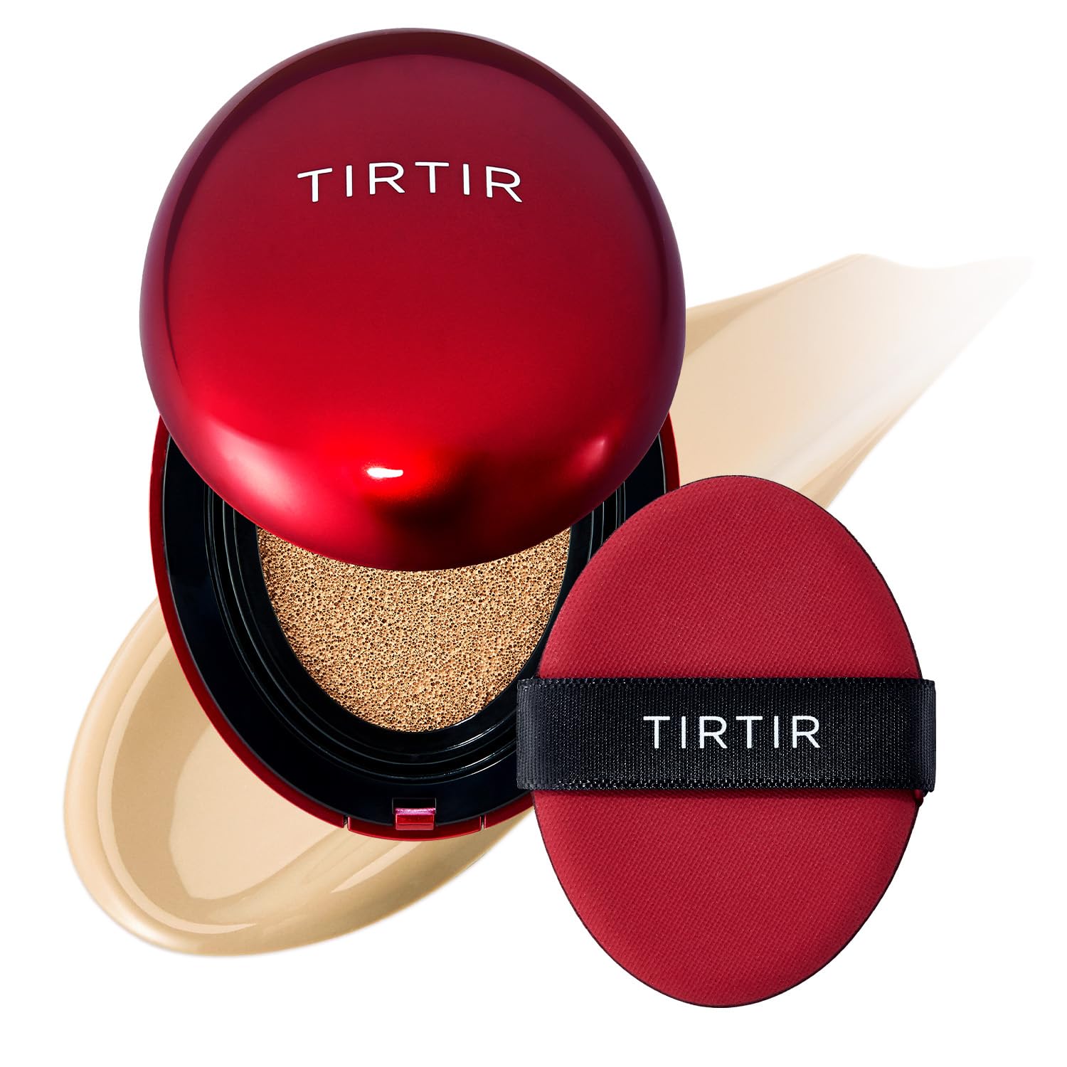 Buy now TIRTIR Mask Fit Red Cushion Foundation | Full coverage, Weightless, Skin fit, Satin Glow Finish, Korean Makeup BB Foundation, beauty, Tattoo cover up, Buildable (#21N Ivory, 0.63 Fl Oz) 24W Soft Beige 0.63 Fl Oz (Pack of 1) at indiglob india