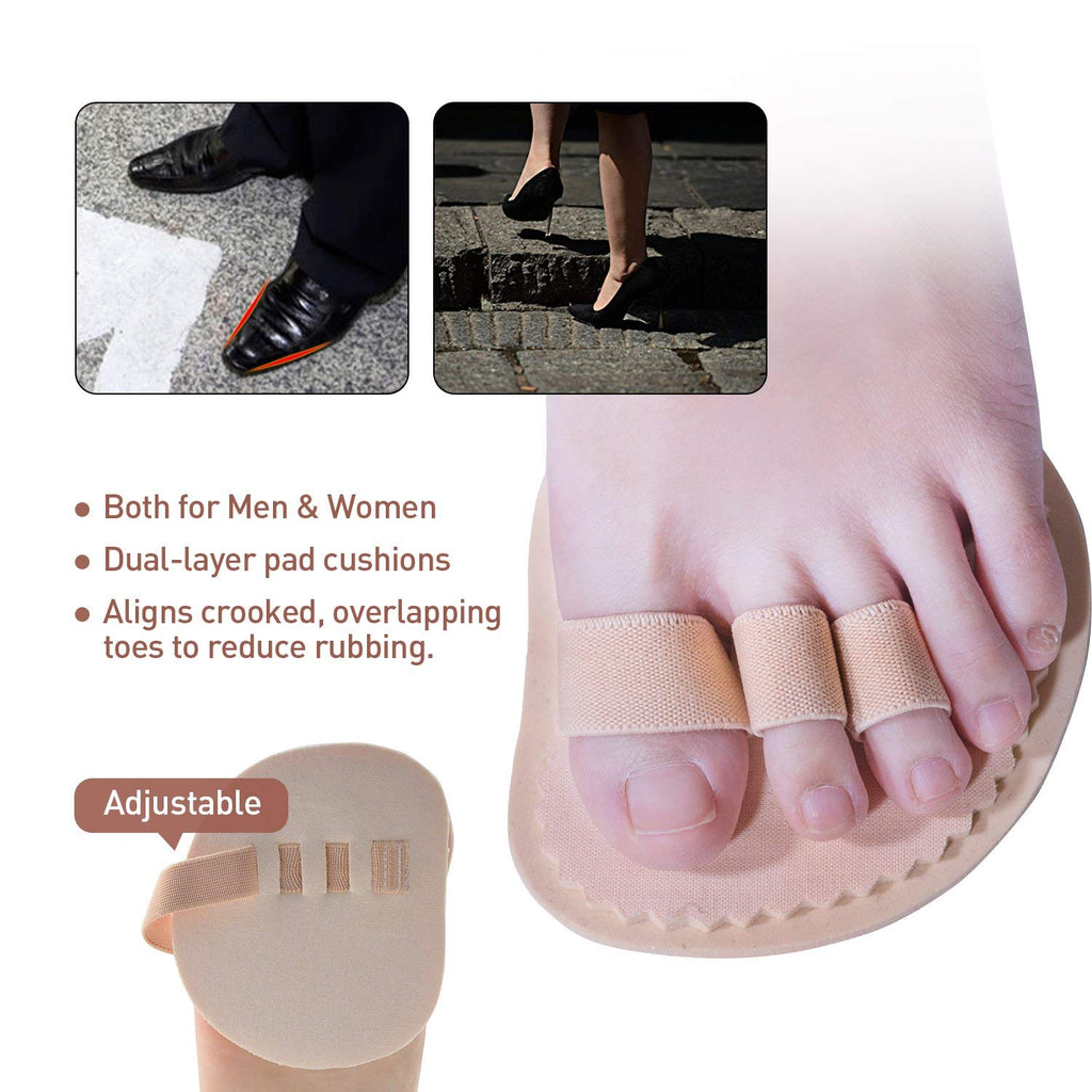 Buy now Toe Splint & Straightener, Adjustable Loops Hammer Toe Correctors Brace w/ Slip-on Cushion Metatarsal Pads for Claw Curled & Crooked Toes - Support Guard for Pre Post Surgery (3 loops 1 pair) at indiglob india