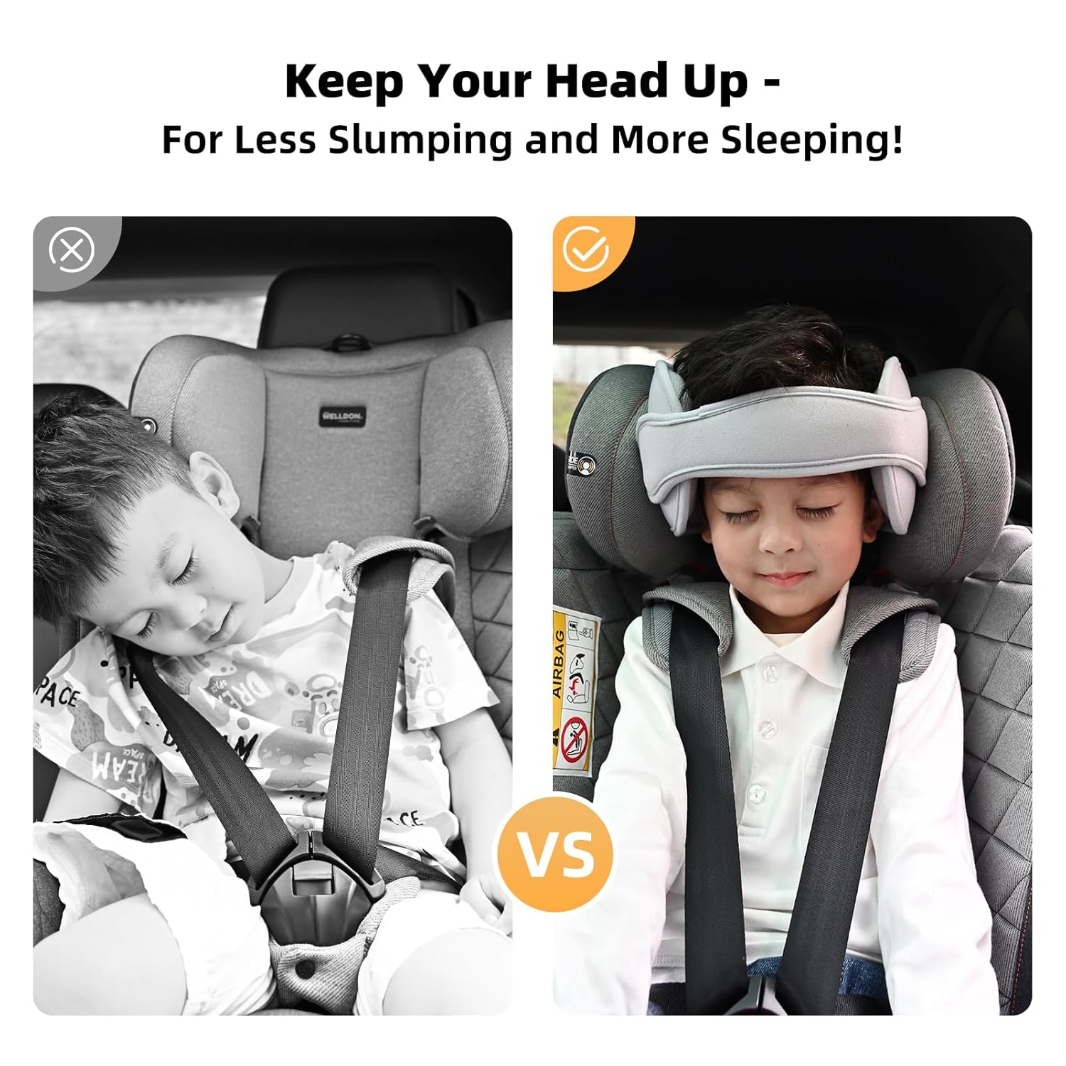 Buy now Car Head Support Toddle Car Neck Relief Baby Child Car Seat Adjustable Head and Neck Support Band - A Comfortable Sleep Solution, Gray at indiglob india