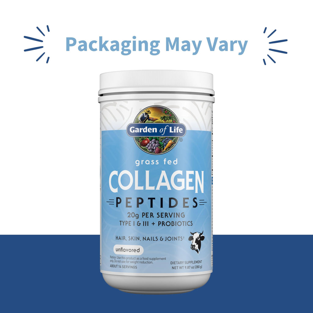 Buy now Garden of Life Grass Fed Collagen Peptides Powder Unflavored Collagen Powder for Women Men Hair Skin Nails Joints, Hydrolyzed Collagen Protein Supplements, Collagen for Women & Men, 14 Servings at indiglob india