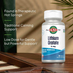 Buy now KAL Lithium Orotate 5 milligrams | Low Serving Of Chelated Lithium Orotate For Bioavailability and Mood Support | In Organic Rice Bran Extract Base | 120 VegCaps at indiglob india