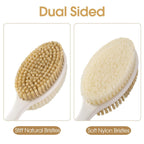 Buy now Back Scrubber Anti Slip Long Handle for Shower, Dual-Sided Back Brush with Stiff and Soft Bristles,Body Exfoliator for Bath or Dry Brush. at indiglob india