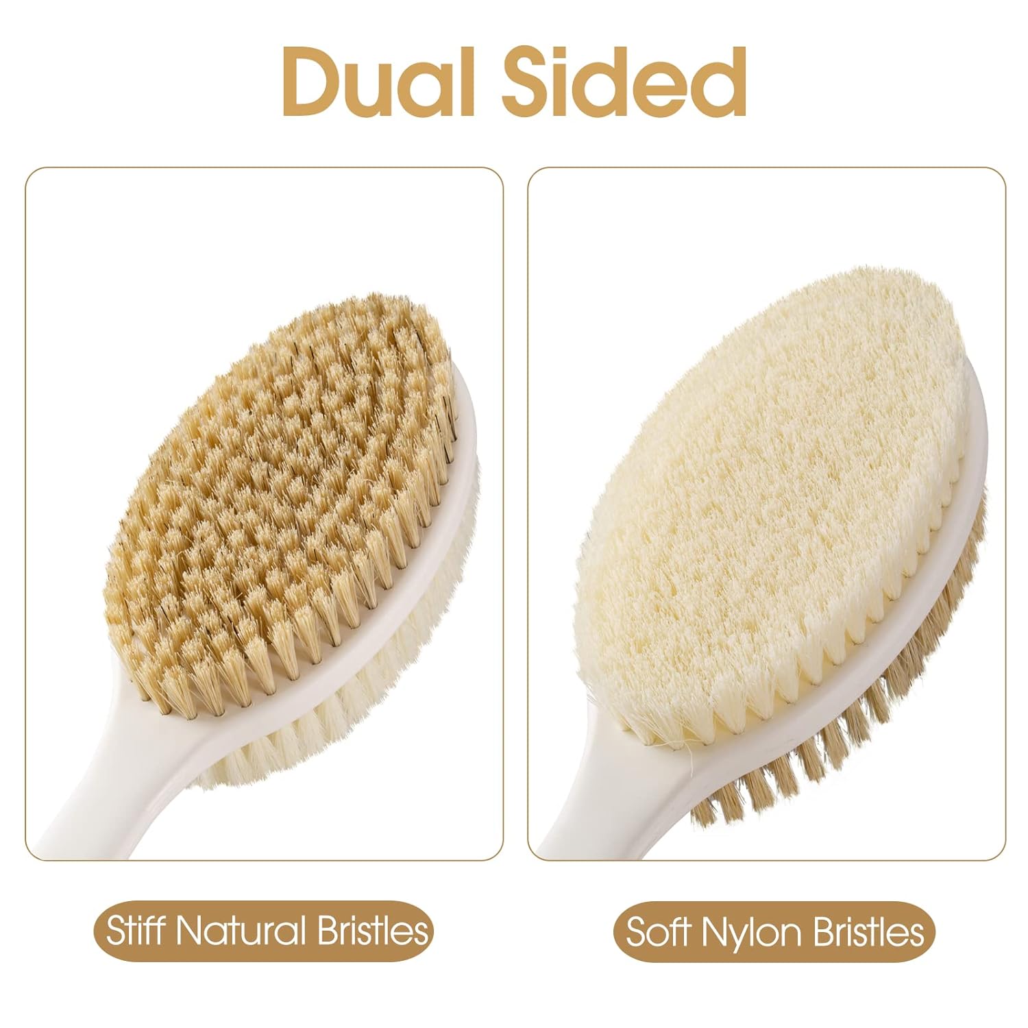 Buy now Back Scrubber Anti Slip Long Handle for Shower, Dual-Sided Back Brush with Stiff and Soft Bristles,Body Exfoliator for Bath or Dry Brush. at indiglob india
