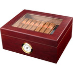 Buy now Premium Cigar Humidor for 25-50 Cigars - Elegant Humidor humidor with Hygrometer and Humidifier - Cedar Lined Cigar Box for Optimal Humidity Control (Analog) at indiglob india