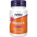 NOW Supplements, Vitamin A 10,000 IU, Eye Health*, Essential Nutrition, 100 Softgels